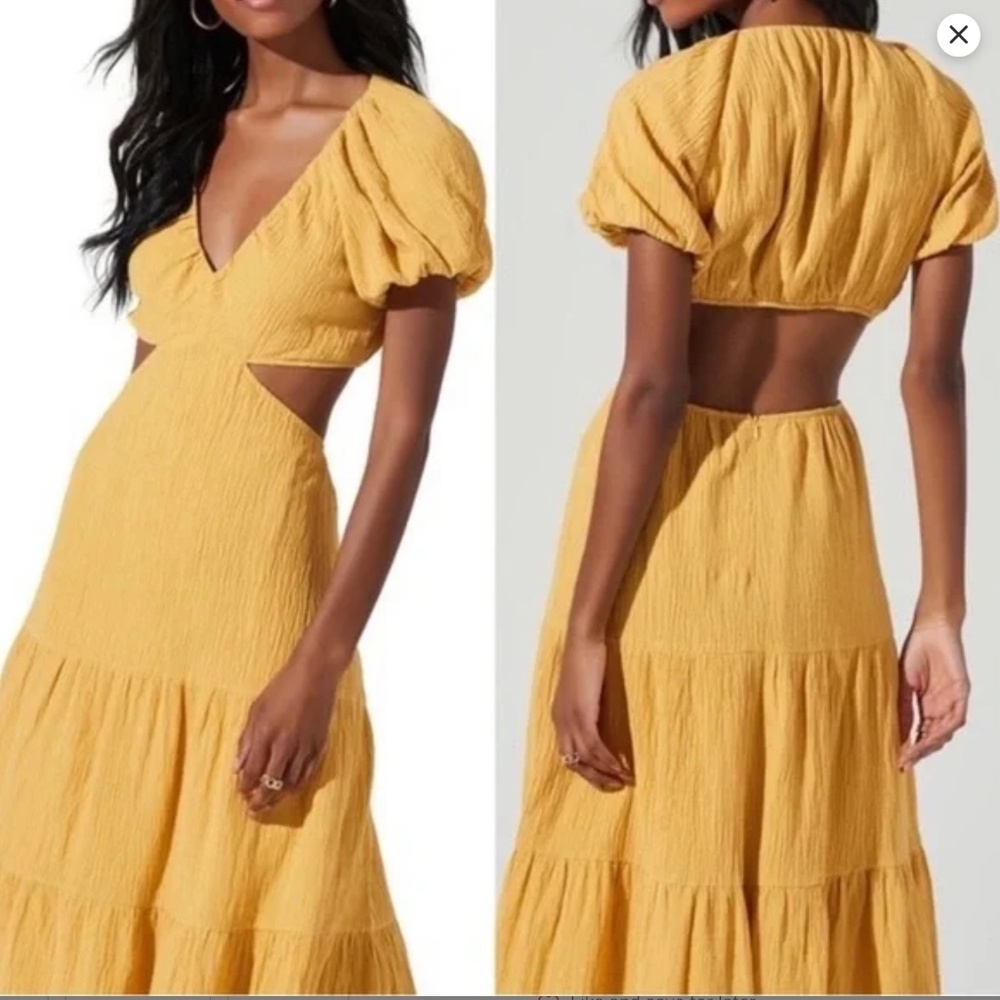 ASTR Butter Yellow M Astr Nordstrom  dress Coquette Balletcore Scandi